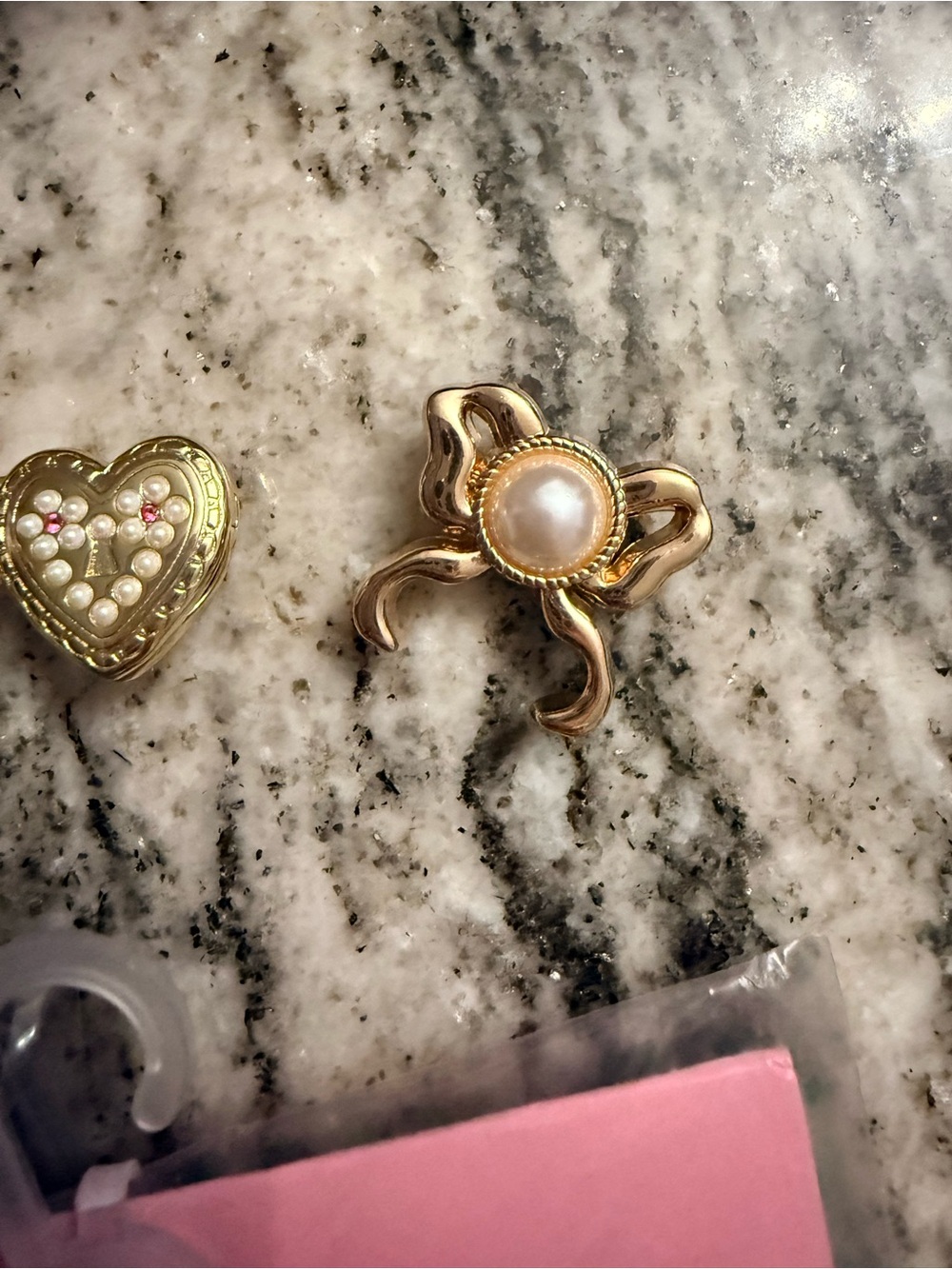 Love shack fancy Gold-Tone jibbitz metal Pink Rose Charm for crocs Jewelry - Picture 7 of 12